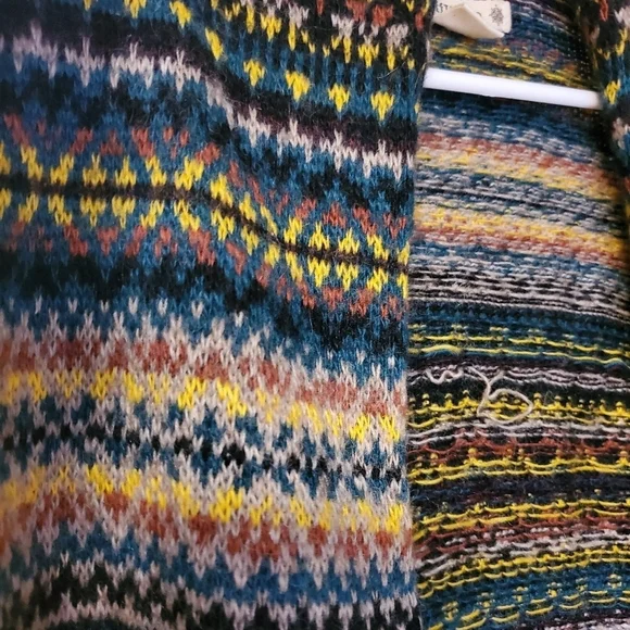 Ruff Hewn wool mohair blend boho neutral colored cardigan size Lg - Picture 8 of 13